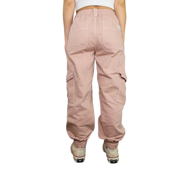 BDG Urban Outfitters Pink Denim Baggy Cargo Jogger Pants Size 27 - Picture 10 of 11